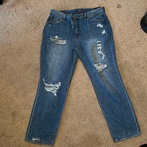 Fashion Nova Denim Boyfriend Jeans .. Never worn